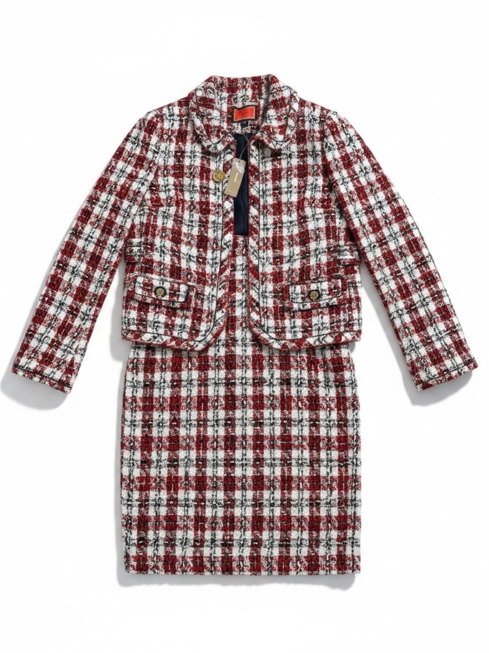 NWT J.Crew Painterly Tweed Skirt Suit Jacket Blazer Set size 4